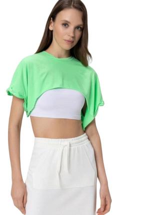 Салатовый топик топ кроп-топ bershka