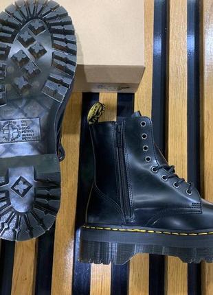 Ботинки на платформе оригинал dr. martens jadon smooth leather platform boots black шкіра платформа8 фото