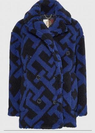 Женская шуба tommy hilfiger с узором thl faux fur monogram