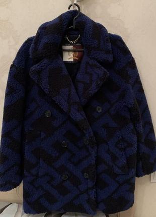 Жіноча шуба tommy hilfiger з візерунком thl faux fur monogram2 фото