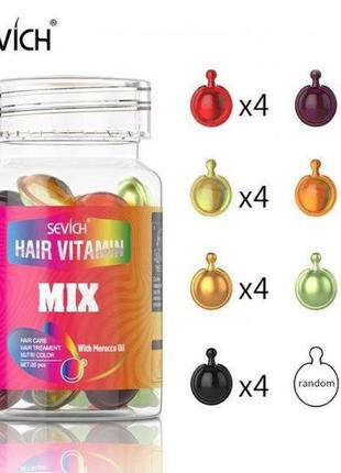 Вітамінні капсули для волосся sevich hair vitamin mix3 фото