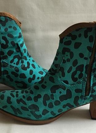 Ботинки "бирюзовый леопард" размер 385 фото