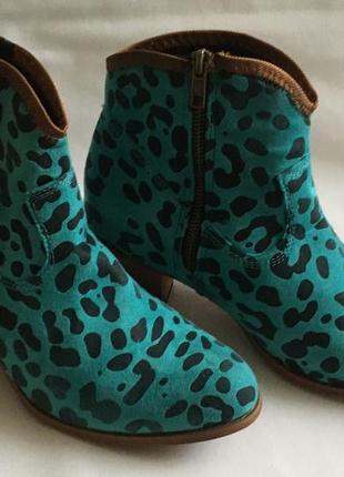 Ботинки "бирюзовый леопард" размер 382 фото