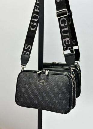 Женская сумка кросс боди guess crossbody  текстиль ремешок гесс4 фото