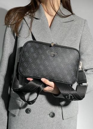 Женская сумка кросс боди guess crossbody  текстиль ремешок гесс2 фото