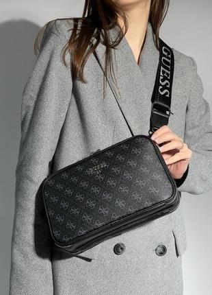 Женская сумка кросс боди guess crossbody  текстиль ремешок гесс6 фото