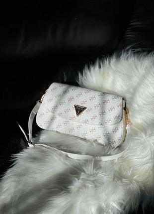 Стильна сумка молодіжна guess cordelia багет два ремінця крос боді гесс9 фото