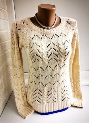 Красивый женский джемпер с шерстью и ангорой fat face