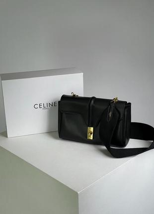 Шикарная сумка клатч celine в стиле конверт в черном цвете премиум натуральная кожа селин2 фото