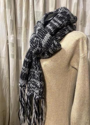 Довгий шарф мохер/альпака/вовна