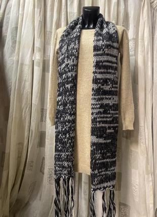 Довгий шарф мохер/альпака/вовна
