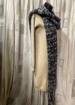 Довгий шарф мохер/альпака/вовна