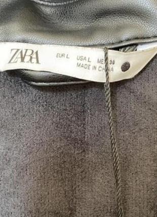 Новое крутое чёрное платье из эко кожи zara 44-46 р10 фото