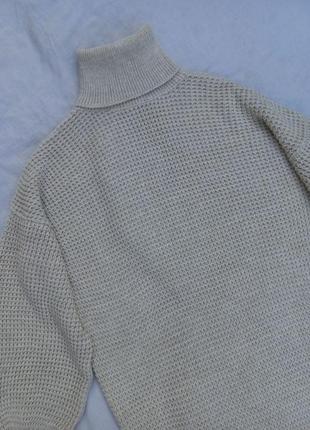 Теплое трикотажное платье свитер с горлом вязаное зимнее платье2 фото