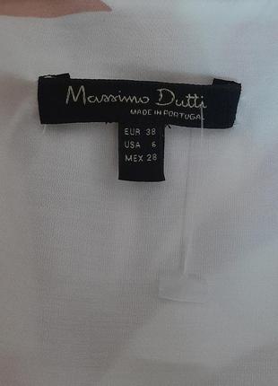 Шикарная вискозная блузка на запах в цветочный принт massimo dutti made in portugal8 фото