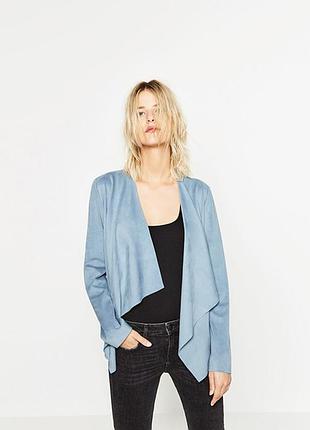 Кардиган накидка кофта под замш жакет пиджак zara