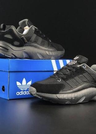 Мужские кроссовки adidas zx22 boost black / Хлопок адидас чёрны