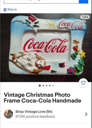 Винтажная новогодняя фоторамка coca-cola handmade8 фото