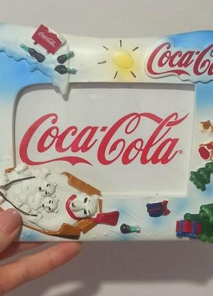 Винтажная новогодняя фоторамка coca-cola handmade1 фото