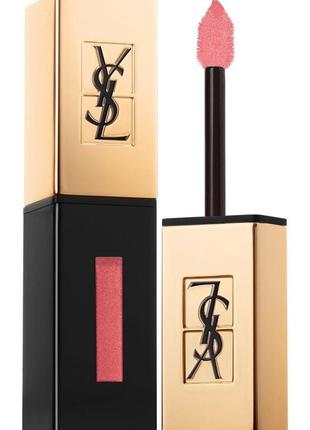 Блиск для губ ysl rouge pur couture vernis a levres glossy stain #7 corail aquatique