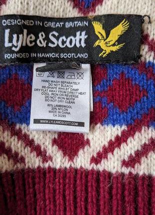 Длинный двусторонний шарф lyle &amp; scott scotland8 фото