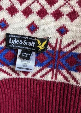 Длинный двусторонний шарф lyle &amp; scott scotland6 фото