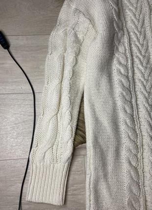 Женский вязаный удлинённый свитер3 фото
