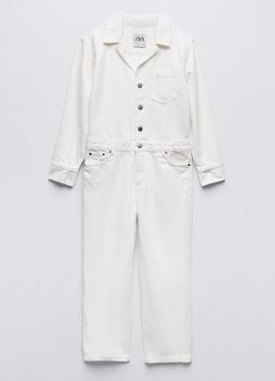 Zara белый комбинезон джинсовый стильный, новый с бирками2 фото