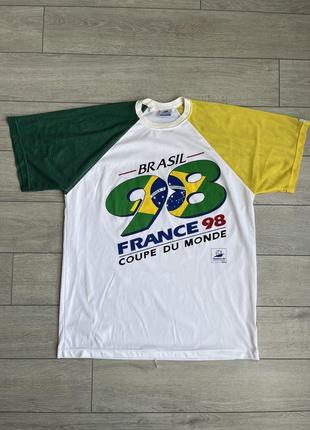 Футбольна футболка мерч вінтаж coupe du monde france brazil vintage rare merch jersey