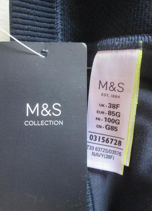 Шикарный темно синий спортивный топ на молнии m&amp;s 🌺🍒🌺5 фото