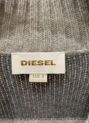 Кардиган свитер diesel серый шерстяной джемпер мужской3 фото