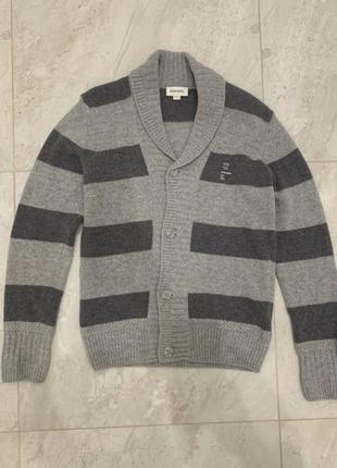 Кардиган свитер diesel серый шерстяной джемпер мужской9 фото