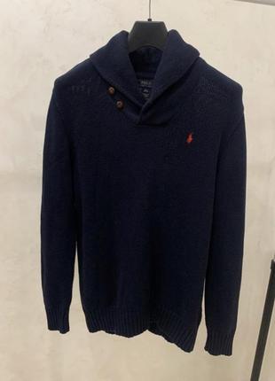 Джемпер светр Polo Curly High Pullover Hoodie синій чоловічий