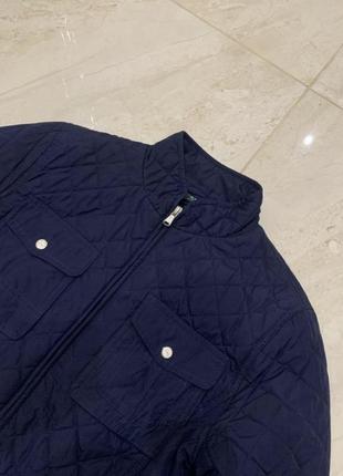 Куртка стеганная polo ralph lauren женская синяя микропуховик5 фото