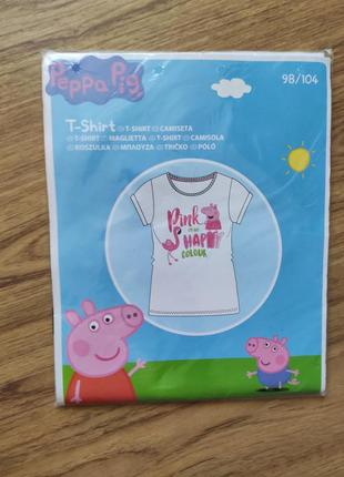 Детская футболка свинка пепа, peppa pig р.98/104, 110/116, 122/128 disney1 фото
