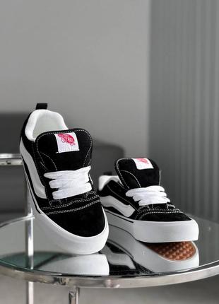 Кеди vans knu skool black/white premium1 фото