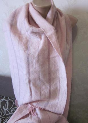 Пудровый шарфик 100% шерсть