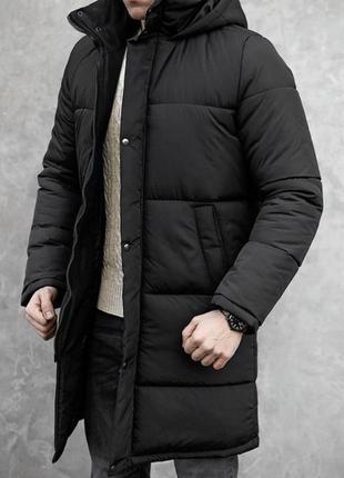 Мужская зимняя курточка черного цвета1 фото