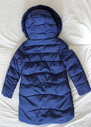 Зимнее пальто куртка kiko кико 128 134 8-9 флис шапка в подарок3 фото