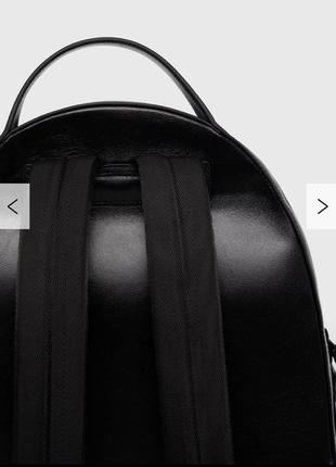 Кожаный рюкзак trussardi мужской цвет черный большой однотонный6 фото