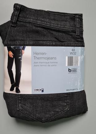 Мужские термо джинсы на хлопковой подкладке watsons германия, р. 48 w323 фото