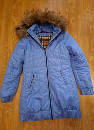 Куртка зимняя с натуральным мехом 44-46