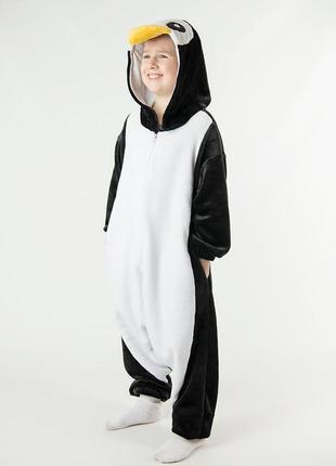 Кигуруми пингвин, пижама махровая 110-1642 фото