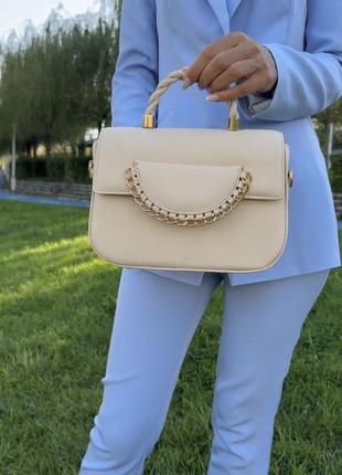 Сумка  жіноча бежева елегантна tsomka 1055