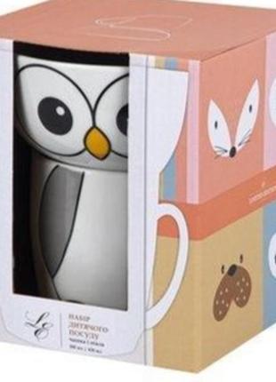 Дитячий набір посуду limited edition happy owl yf6014 2 предмети2 фото