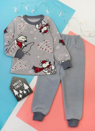 Флисовая пижама для мальчика, флисовая пижама для мальчика, теплая пижама из флиса4 фото
