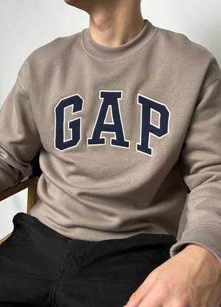 Світшот gap logo sweatshirt «cool brown»