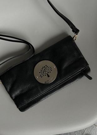 Кожаная сумка кожа клатч mulberry