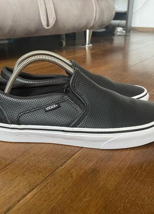 Кеды слипоны мокасины кожа vans р. 38.5