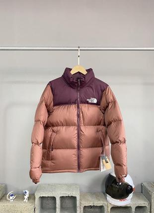 Куртка the north face пуховик бордовий вишневий пух 1996 700